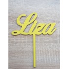 Dřevěný špíz na míru s názvem Eliška šířka 15cm malovaný - růžová