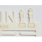 Dřevěný držák na medaile s laserováním 45cm šach