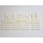 Dřevěný držák na medaile s laserováním 45cm šach