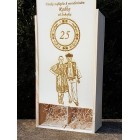Dřevěná dárková krabička s gravírováním z FOTO na míru 2x0,75l