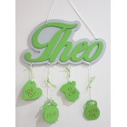 Jméno s obrysem a údaji Theo