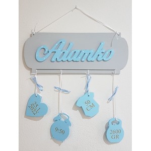 Jméno s údaji na tabulce