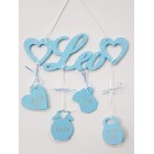 Dárek pro křeslo jméno se srdíčky a údaji Viliam