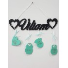 Dárek pro chlapečka jméno se srdíčky a údaji Arturko