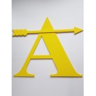 Písmeno se šípem výška 30cm