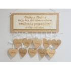 Tabulka 30x15cm babičce a dědečkovi (do 10ks srdíček)