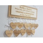 Tabulka 30x15cm babičce a dědečkovi (do 10ks srdíček)