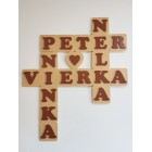 Scrabble vaše jména na zeď 2,50€/za písmenko