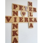 Scrabble vaše jména na zeď 2,50€/za písmenko