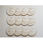 Mílové kartičky kruhy 10cm set 12ks