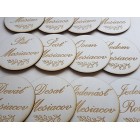 Mílové kartičky kruhy 10cm set 12ks