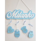 Dárek od kmotrů - Jméno s pozadím a údaji - Hugo