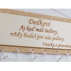 Tabulka 30x15cm pro dědečka (do 10ks srdíček)