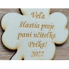 Darček od paní učitelky magnetka čtyřlístek 9cm