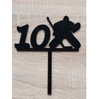 Dřevěný zapich na míru hokejový brankář 15cm malovaný