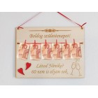 Dřevěná tabulka 30x22cm Šťastné narozeniny! Vidíš 60