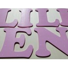 Dřevěná písmena na zeď výška 20cm - LILIEN - korunka