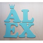 Dřevěná písmena na zeď výška 20cm - LILIEN - korunka