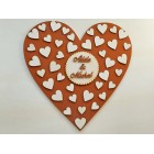 Svatební srdce s jmény 40x40cm