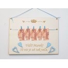 Dárek k padesátinám - dřevěná tabule 30x22cm