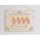 Dárek k padesátinám - dřevěná tabule 30x22cm