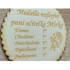 Dárek pro paní učitelku medaile 9cm