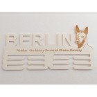 Dřevěný držák na medaile s laserováním 45 cm plemeno Peruánský naháč