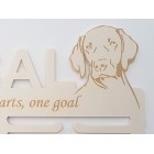 Dřevěný držák na medaile s laserováním 45 cm plemeno Peruánský naháč