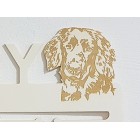 Dřevěný držák na medaile s laserováním 45 cm plemeno Americký bezsrstý teriér