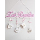 Dřevěné jméno s pozadím a údaji na DVOJ JMÉNO