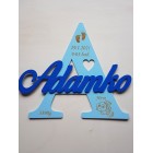 Dřevěné písmeno s jménem a údaji cca 30 cm - Laura