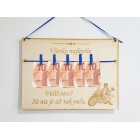 Dárek pro muže k 50. narozeninám dřevěná tabule 30x22cm