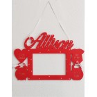 Fotorámeček se jménem na zeď barva červená