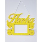 Fotorámeček se jménem na zeď barva červená