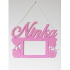 Fotorámeček se jménem na zeď barva červená