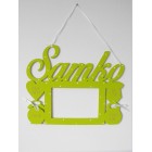 Fotorámeček se jménem na zeď barva červená