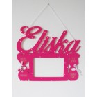 Fotorámeček se jménem na zeď barva červená