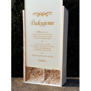 Dřevěný obal na 2 lahve 2