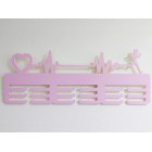 Dřevěný věšák na medaile malovaný 55 cm SRDCE PULZ BEH