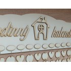 Dřevěný rodinný kalendář typ B se nápisem "Rodinný kalendář" DOMEČEK