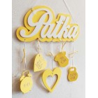 Jméno s pozadím a údaji + rámeček srdíčko