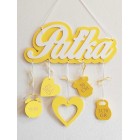 Jméno s pozadím a údaji + rámeček srdíčko