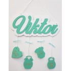 1. narozeniny - Jméno s pozadím a údaji - Maťko