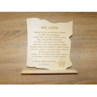 Poděkování pro rodiče ve formě listu 24,5x25cm