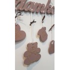 5 závesných doplňků s jménem Maxík a zvířátkem tygr