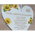 Dřevěné srdíčko 30 cm + věnování na míru