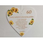 Dřevěné srdíčko 30 cm + věnování na míru