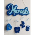 Jméno na zdi Maroško s pozadím a údaji