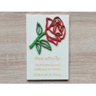 Magnetka růže poděkování paní učitelce 14cm