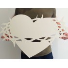 Srdce s korunou Ježíšovou - Božské Srdce 80cm